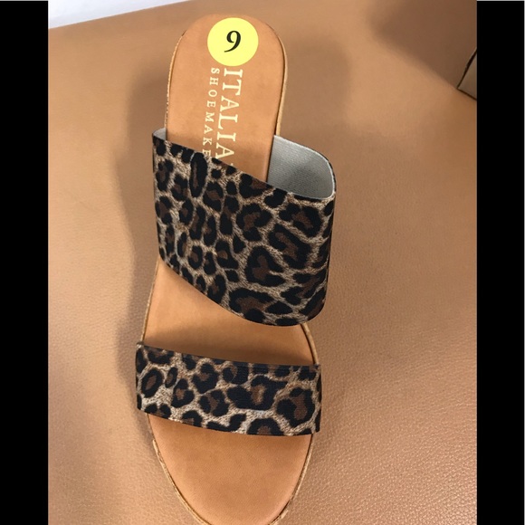 Italian Shoemakers Shoes - Italian Shoemakers Madera Leopard Platform Sandals